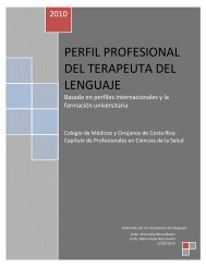Perfil Profesional del Terapeuta del Lenguaje - Colegio de Médicos ...