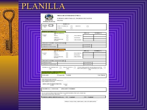 Mesa de Entrada Única Informatizada Fueros Civil, Comercial, F