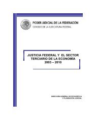 justicia federal y el sector terciario de la economía 2003 – 2010