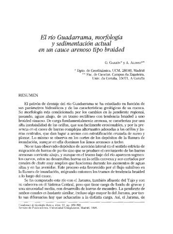 El río Guadarrama, morfología - Revistas Científicas Complutenses