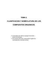 tema 2. clasificacion y nomeclatura de los compuestos organicos.