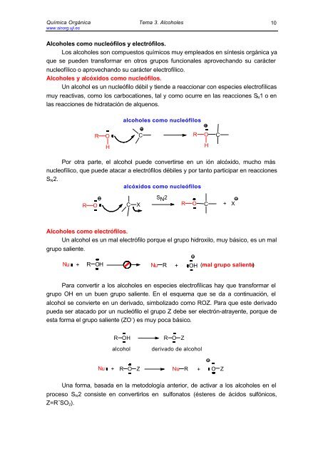 Alcoholes - Grupo de Sintesis Organica Universidad Jaume I
