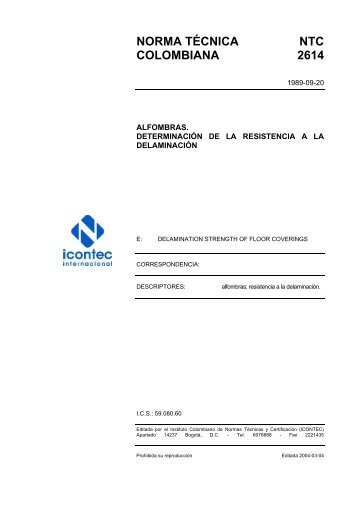 NORMA TÉCNICA NTC COLOMBIANA 2614 - Icontec