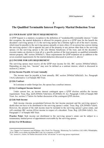 3 The Qualified Terminable Interest Property Marital Deduction Trust