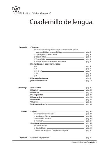 Cuadernillo de Lengua para 1º año -2013 - Liceo Víctor Mercante