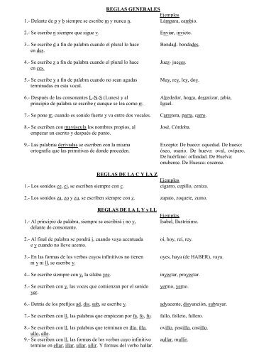 Reglas de Ortografía - Colegio La Magdalena