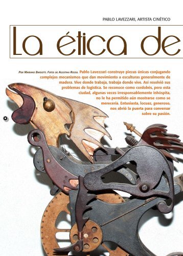 pablo lavezzari, artista cinético - Revista La Central