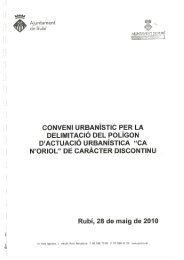 Conveni PAU Ca n'Oriol - Ajuntament de Rubí