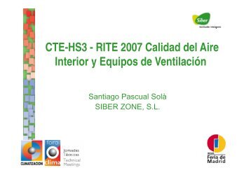 RITE 2007 Calidad del Aire Interior y Equipos de Ventilación - Ifema