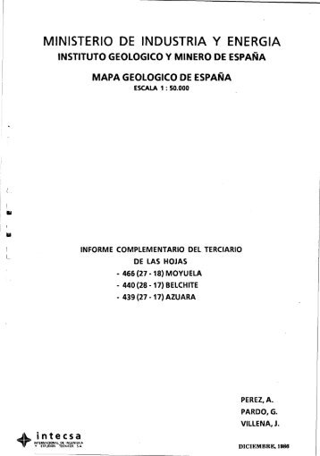 Informe del terciario - Instituto Geológico y Minero de España