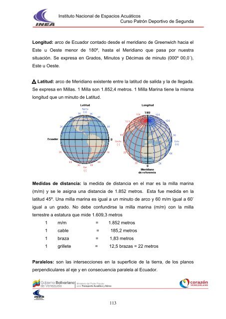 Instituto Nacional de Espacios Acuáticos Curso Patrón ... - INEA