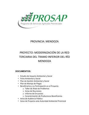 provincia: mendoza proyecto: modernización de la red terciaria del ...