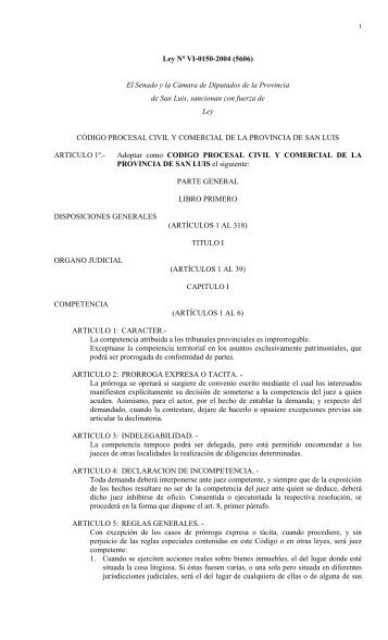 Código Procesal Civil y Comercial - Poder Judicial de la Prov. de ...