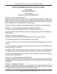 Código de Procedimientos Civiles para el Estado de Tabasco.