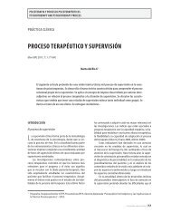 Proceso teraPéutico y suPervisión - Revista GPU