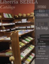 Libros sobre temas teológicos - Universidad Bíblica Latinoamericana