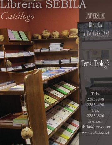 Libros sobre temas teológicos - Universidad Bíblica Latinoamericana