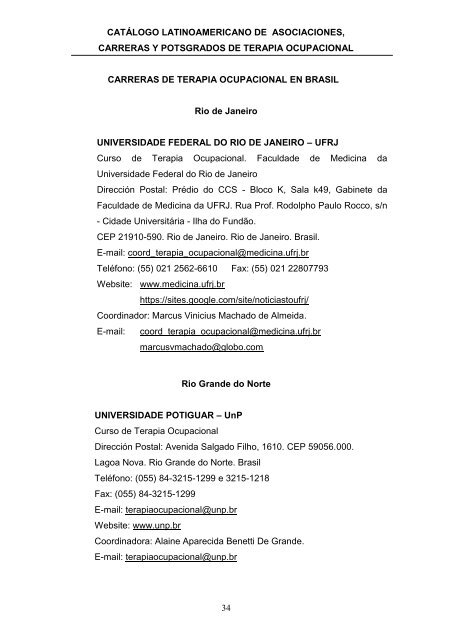 CATÁLOGO DE INSTITUCIONES DE ENSEÑANZA DE - Crefito5