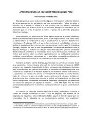 Aproximaciones a la educación teológica en el Perú - Recursos ...