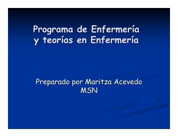 Programa de Enfermería - Sistema Universitario Ana G. Mendez