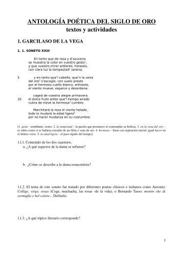 ANTOLOGÍA POÉTICA DEL SIGLO DE ORO textos y ... - F-eines