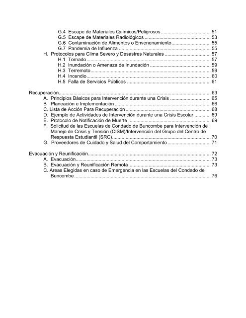 plan general de seguridad para todo el sistema escolar