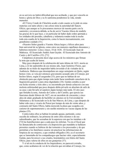 Historia del tribunal de la Inquisición de Lima - Biblioteca Virtual ...