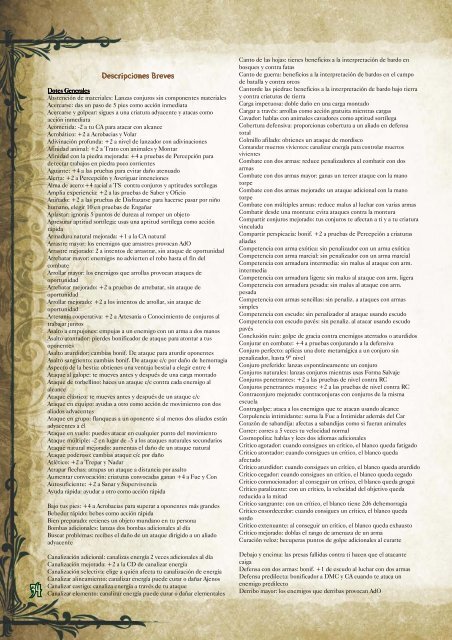 COMPENDIO DE DOTES - PATHFINDER