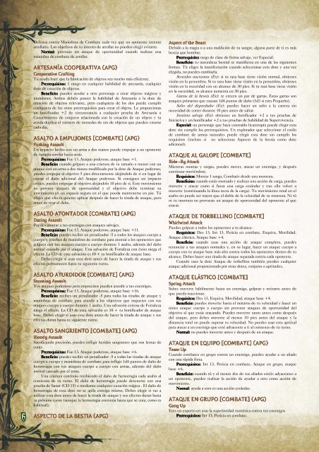 COMPENDIO DE DOTES - PATHFINDER