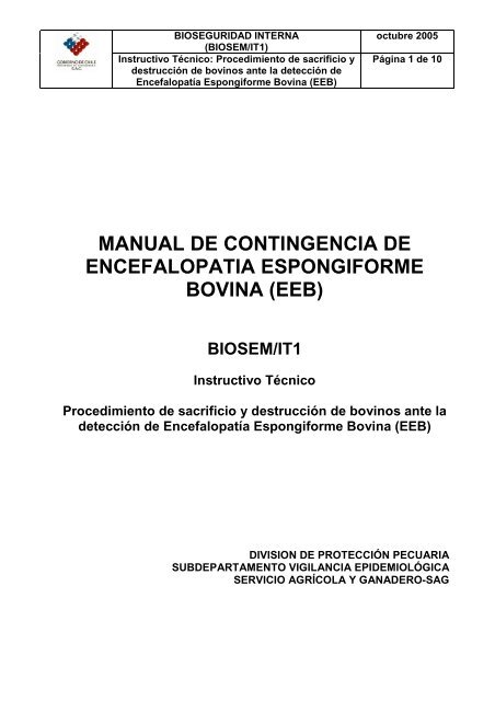 BIOSEM/IT1 - Servicio Agrícola y Ganadero