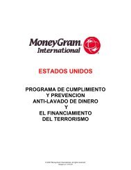 Estados Unidos Programa de Cumplimiento y ... - MoneyGram