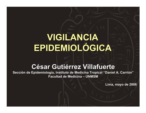 VIGILANCIA EPIDEMIOLÓGICA - EPIREDPERU