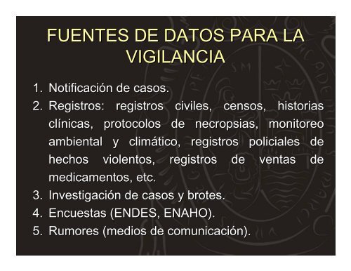 VIGILANCIA EPIDEMIOLÓGICA - EPIREDPERU