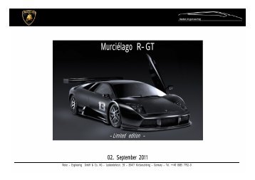 Murciélago R-GT - Reiter Engineering