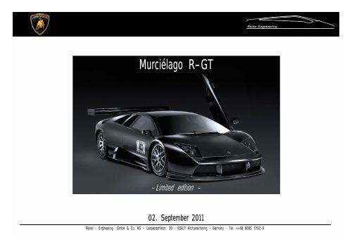 Murciélago R-GT - Reiter Engineering