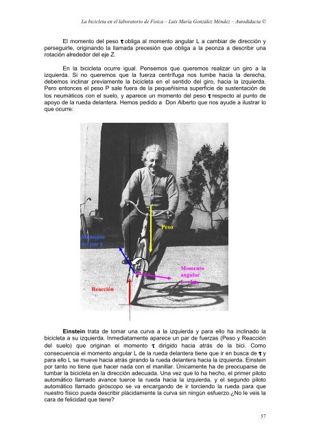 bicicleta en el laboratorio de Física - ANPE BADAJOZ