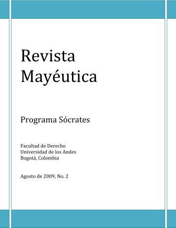 Revista Mayéutica - Programa Sócrates - Universidad de los Andes