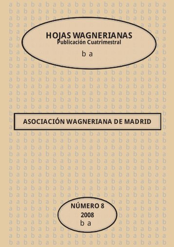 hojas Wagnerianas n 8 - Asociación Wagneriana de Madrid