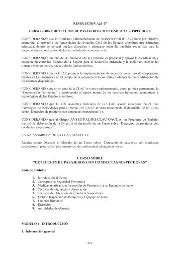 ResA20-17 - Comisión Latinoamericana de Aviación Civil