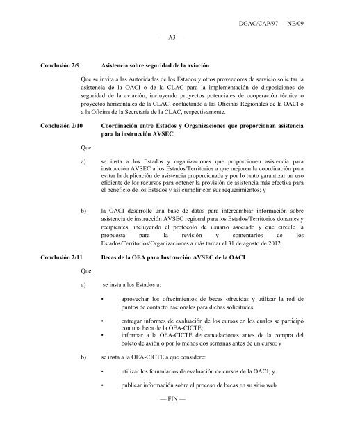 DGAC/CAP/97 — NE/09 Organización de Aviación Civil ...