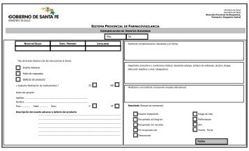 SISTEMA PROVINCIAL DE FARMACOVIGILANCIA