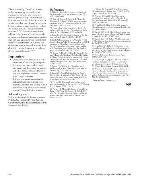 Clostridium novyi infection causing sow mortality in an - American ...