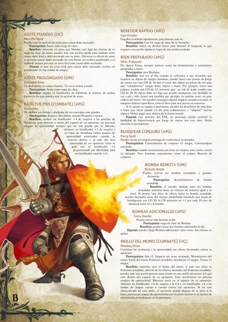 Compendio de Dotes Pathfinder RPG - Abril 2012