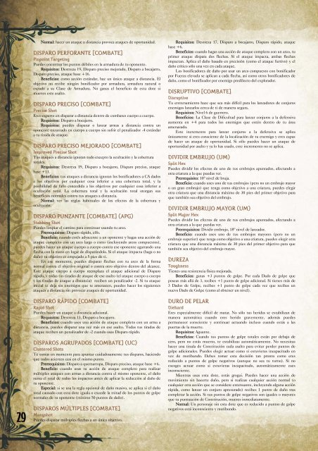 Compendio de Dotes Pathfinder RPG - Abril 2012