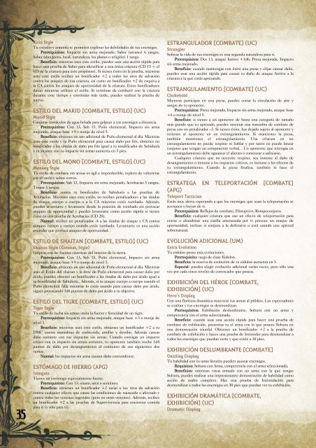 Compendio de Dotes Pathfinder RPG - Abril 2012