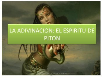 espíritu de adivinación - Iglesia Elim OKC