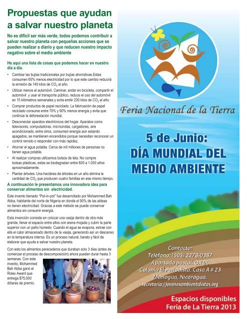 Distribución gratuita - Feria y Eventos de Nicaragua