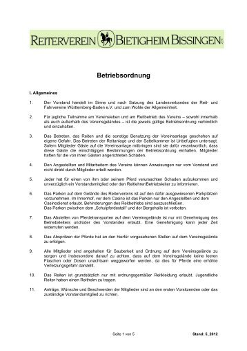 Betriebsordnung als pdf-file zum Download - Reiterverein ...