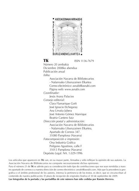 Numero Completo Asociacion Navarra De Bibliotecarios