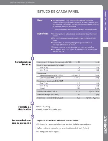 estuco de carga panel - RegistroCDT